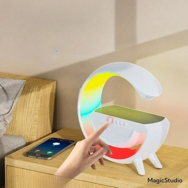 VEILLEUSE SABLIER 3D AVEC CHARGE SANS FIL